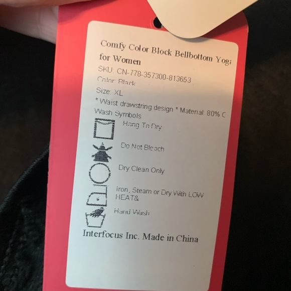 PatPat Yoga Pant Wide Leg with Ruffle - drawstring top - dark grey XL NWT - Picture 7 of 7